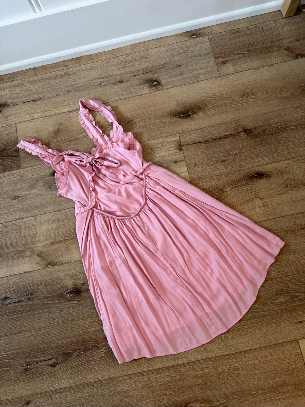 miami Pink Ruffle-Strap Mini Dress - Picture 6 of 6